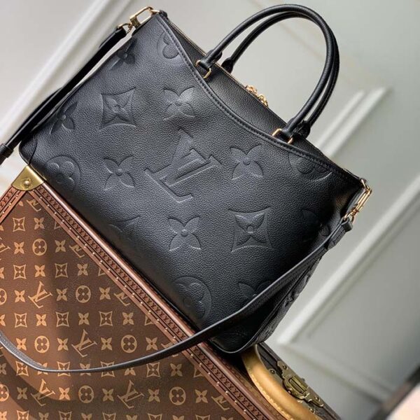 Louis Vuitton Unisex Trianon MM Black Embossed Grained Cowhide Leather - Image 3