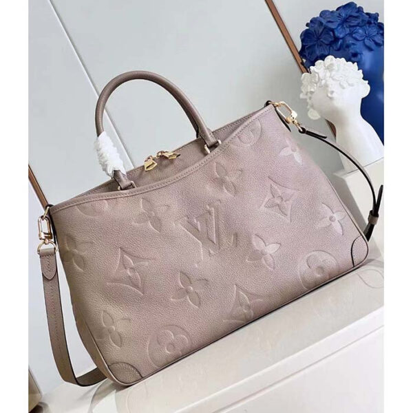 Louis Vuitton Unisex Trianon MM Tourterelle Gray Embossed Grained Cowhide Leather - Image 4