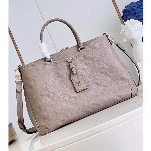 Louis Vuitton Unisex Trianon MM Tourterelle Gray Embossed Grained Cowhide Leather - Image 3