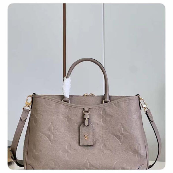 Louis Vuitton Unisex Trianon MM Tourterelle Gray Embossed Grained Cowhide Leather - Image 2