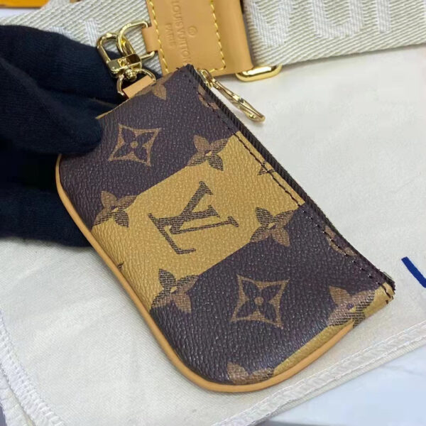 Louis Vuitton Unisex Trio Messenger Bag Monogram Stripes Brown Coated Canvas - Image 8