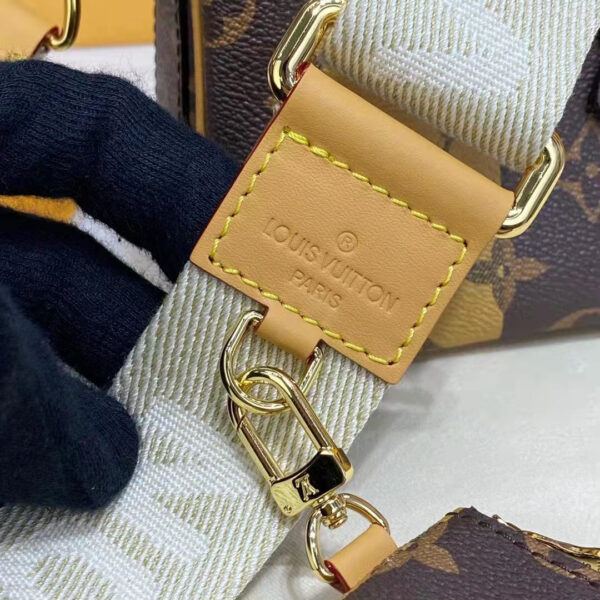 Louis Vuitton Unisex Trio Messenger Bag Monogram Stripes Brown Coated Canvas - Image 16