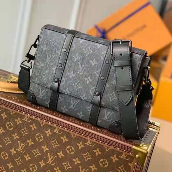 Louis Vuitton Unisex Trunk Messenger Monogram Eclipse Coated Canvas - Image 2