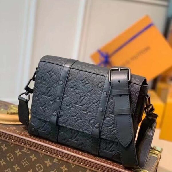 Louis Vuitton Unisex Trunk Messenger Taurillon Monogram Textile Cowhide Leather - Image 2
