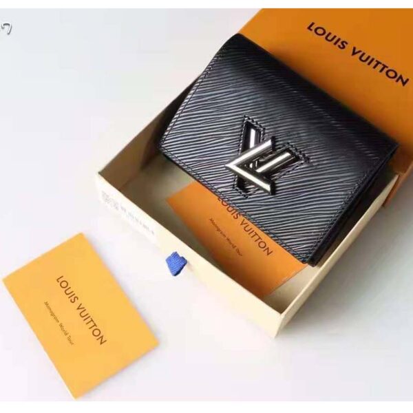 Louis Vuitton Unisex Twist Compact Wallet Black Epi Grained Cowhide Leather - Image 3