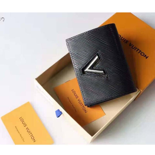 Louis Vuitton Unisex Twist Compact Wallet Black Epi Grained Cowhide Leather - Image 5