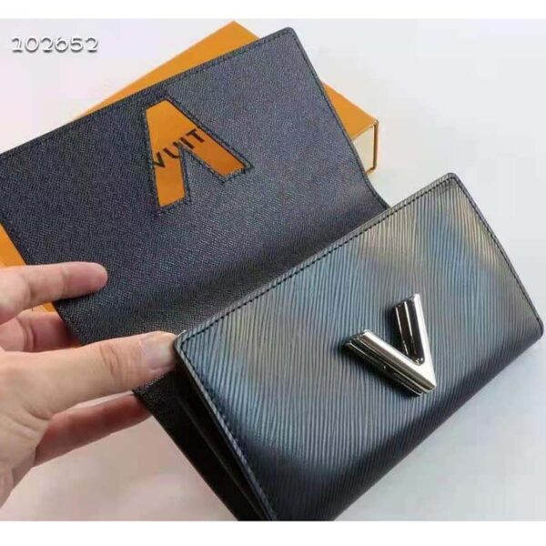 Louis Vuitton Unisex Twist Wallet Black Epi Grained Cowhide Leather - Image 6