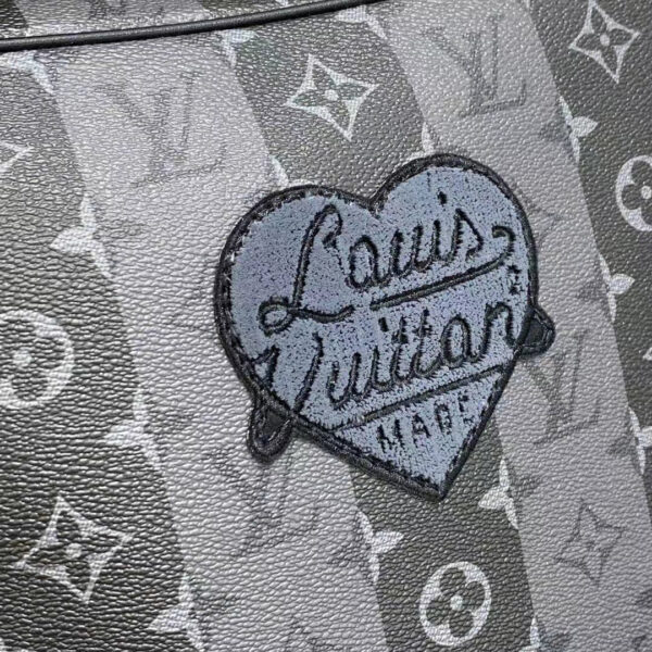 Louis Vuitton Unisex Utilitary Backpack Black Monogram Stripes Eclipse Coated Canvas - Image 12