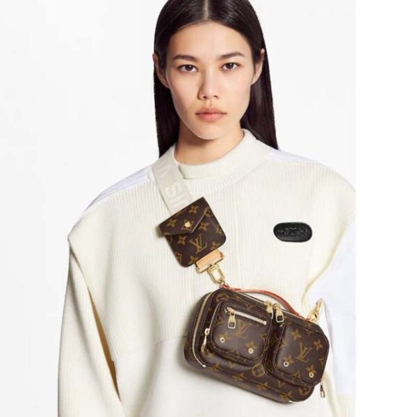 Louis Vuitton Unisex Utility Crossbody Bag Monogram Coated Canvas Natural Cowhide Leather - Image 16