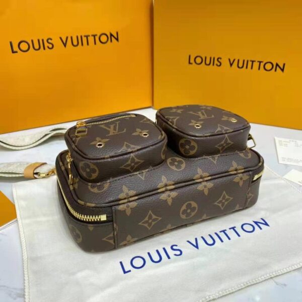 Louis Vuitton Unisex Utility Crossbody Bag Monogram Coated Canvas Natural Cowhide Leather - Image 7