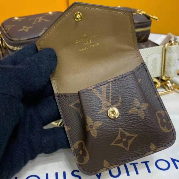Louis Vuitton Unisex Utility Crossbody Bag Monogram Coated Canvas Natural Cowhide Leather - Image 10