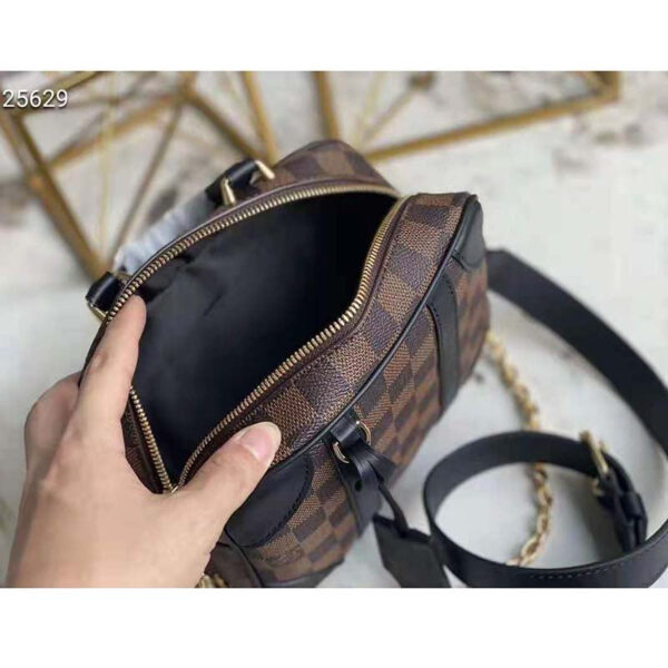Louis Vuitton Unisex Valisette Souple BB Handbag Black Damier Ebene Coated Canvas - Image 8