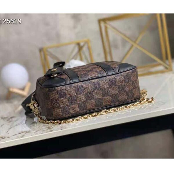 Louis Vuitton Unisex Valisette Souple BB Handbag Black Damier Ebene Coated Canvas - Image 6
