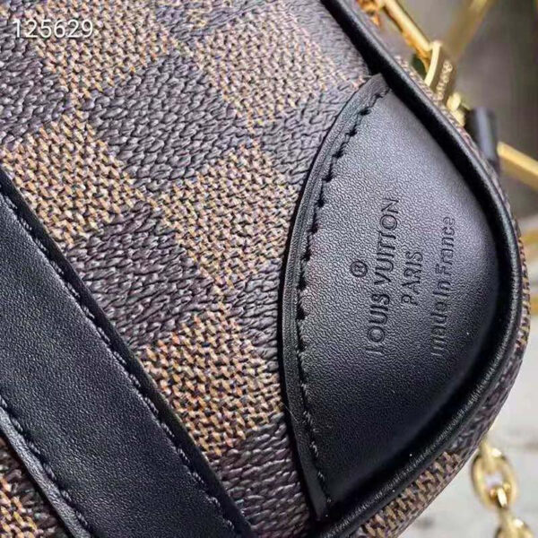 Louis Vuitton Unisex Valisette Souple BB Handbag Black Damier Ebene Coated Canvas - Image 9