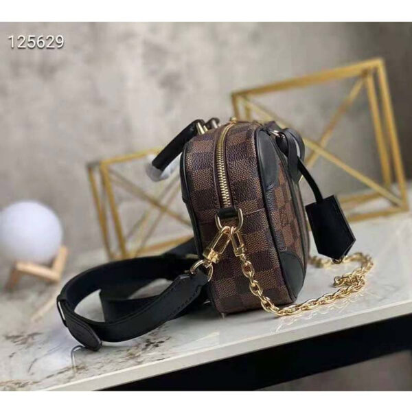 Louis Vuitton Unisex Valisette Souple BB Handbag Black Damier Ebene Coated Canvas - Image 7