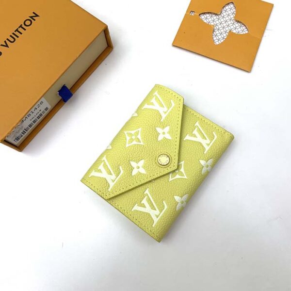 Louis Vuitton Unisex Victorine Wallet Lemon Yellow Monogram Empreinte Embossed Supple Grained Cowhide - Image 3
