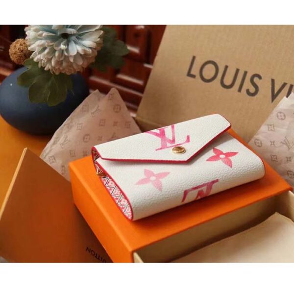 Louis Vuitton Unisex Victorine Wallet Pink Monogram Coated Canvas Bill Pocket - Image 3