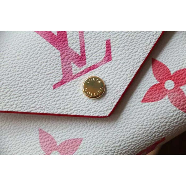 Louis Vuitton Unisex Victorine Wallet Pink Monogram Coated Canvas Bill Pocket - Image 9