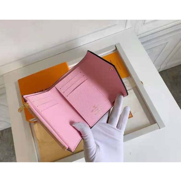 Louis Vuitton Unisex Victorine Wallet Pink Monogram Coated Canvas Cowhide Leather - Image 10