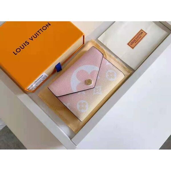Louis Vuitton Unisex Victorine Wallet Pink Monogram Coated Canvas Cowhide Leather - Image 3