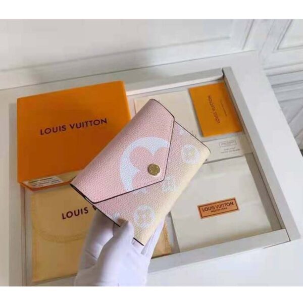 Louis Vuitton Unisex Victorine Wallet Pink Monogram Coated Canvas Cowhide Leather - Image 5