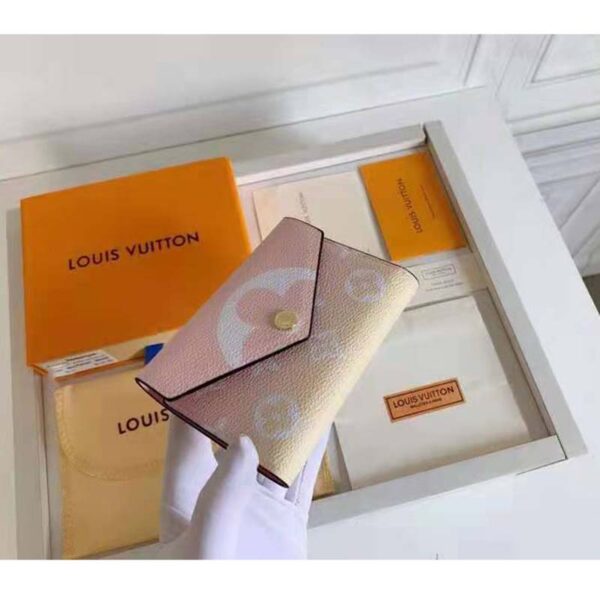 Louis Vuitton Unisex Victorine Wallet Pink Monogram Coated Canvas Cowhide Leather - Image 6