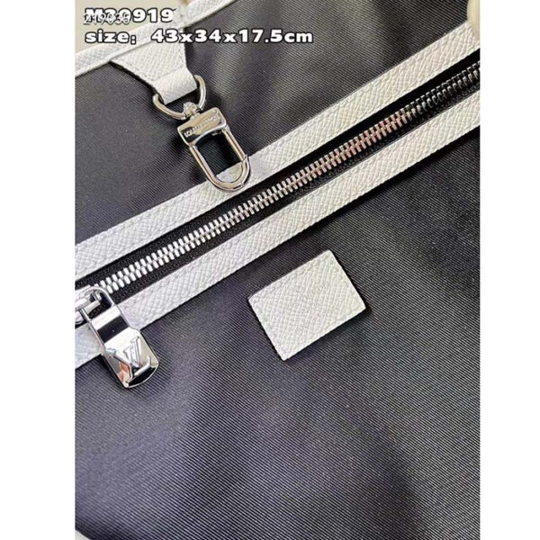 Louis Vuitton Unisex Weekend Tote NM Optic White Monogram Coated Canvas Taiga Cowhide - Image 9