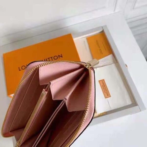 Louis Vuitton Unisex Zippy Wallet Mist Gray Monogram Coated Canvas Cowhide Leather - Image 8