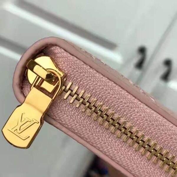 Louis Vuitton Unisex Zippy Wallet Pink Monogram Empreinte Embroidered Cowhide Leather - Image 7