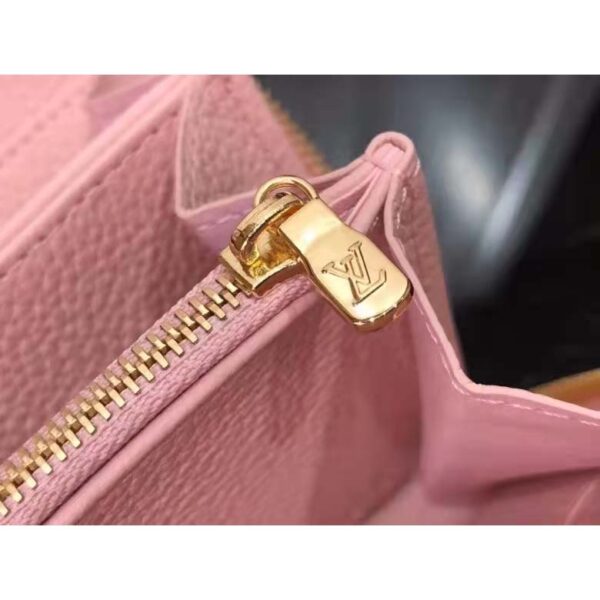 Louis Vuitton Unisex Zippy Wallet Pink Monogram Empreinte Embroidered Cowhide Leather - Image 8