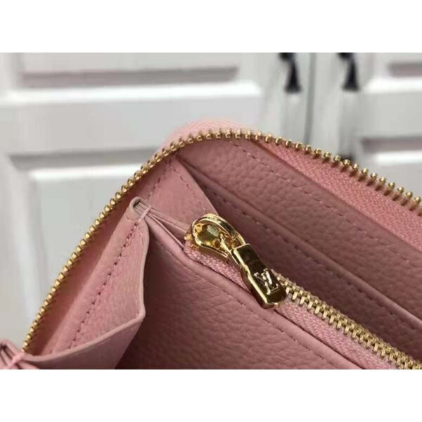 Louis Vuitton Unisex Zippy Wallet Pink Monogram Empreinte Embroidered Cowhide Leather - Image 9