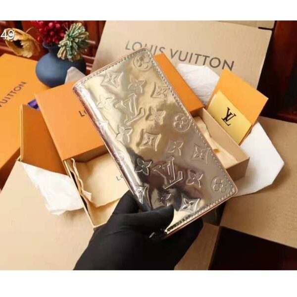 Louis Vuitton Unisex Zippy Wallet Vertical LV Mirror Mirror Monogram Mirror Coated Canvas - Image 10