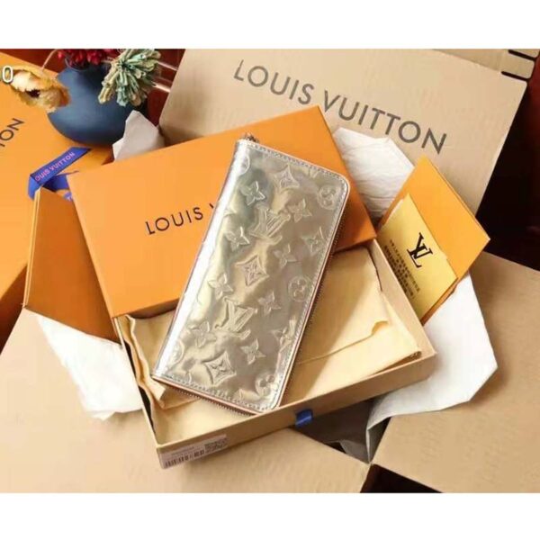 Louis Vuitton Unisex Zippy Wallet Vertical LV Mirror Mirror Monogram Mirror Coated Canvas - Image 5