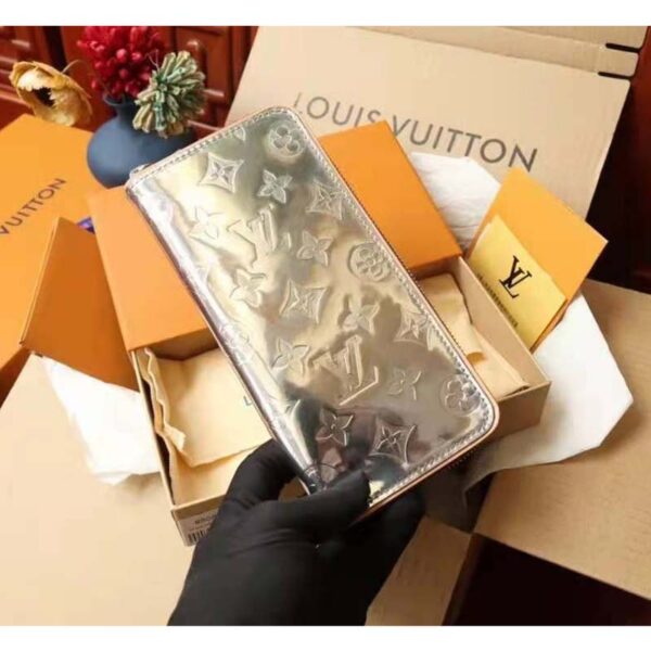 Louis Vuitton Unisex Zippy Wallet Vertical LV Mirror Mirror Monogram Mirror Coated Canvas - Image 8