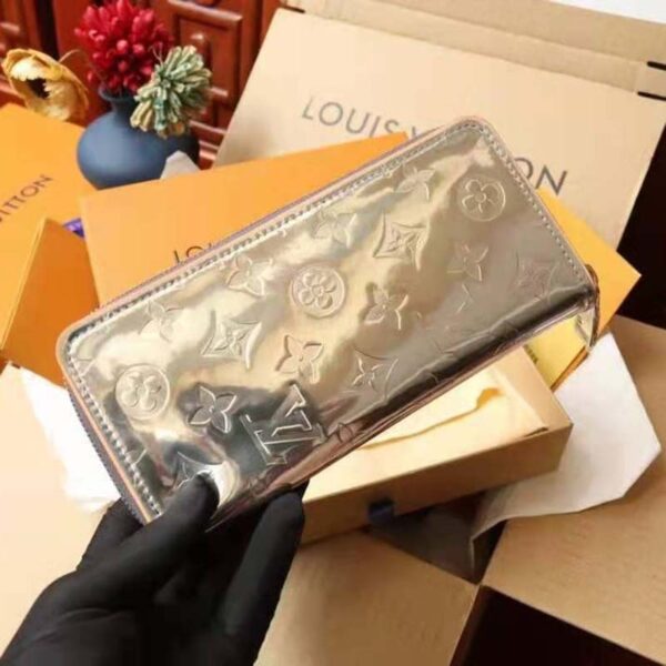 Louis Vuitton Unisex Zippy Wallet Vertical LV Mirror Mirror Monogram Mirror Coated Canvas - Image 9
