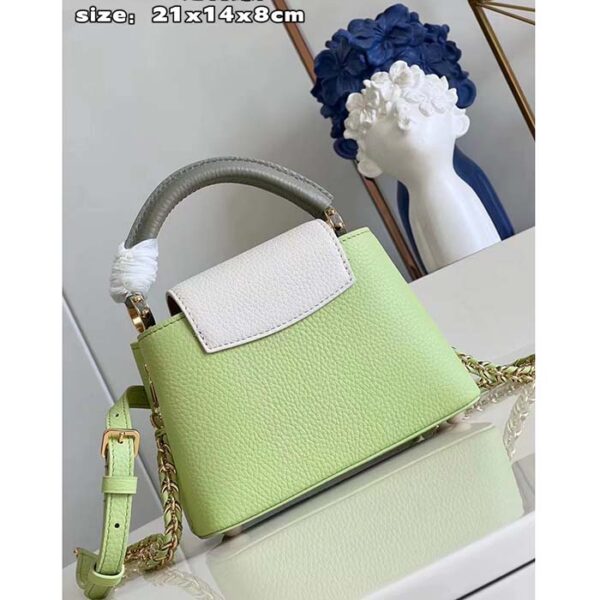 Louis Vuitton Women Capucines Mini Green Taurillon Cowhide Leather Gold-Color Hardware - Image 5