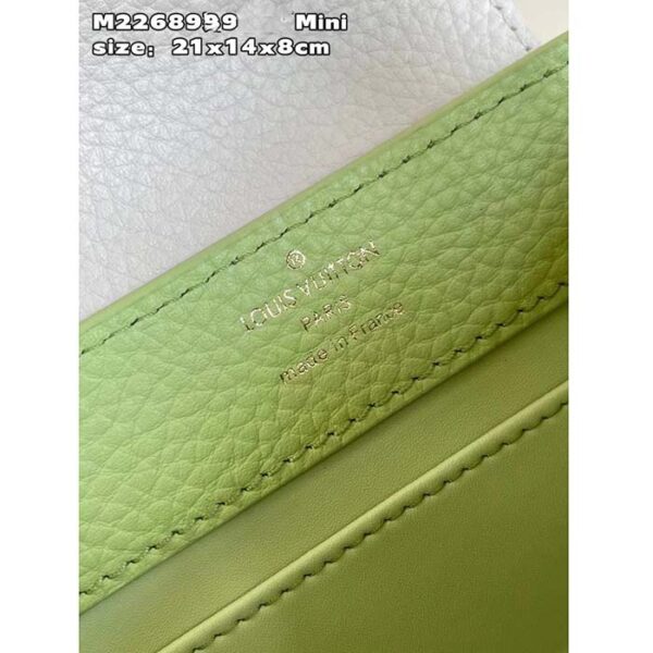 Louis Vuitton Women Capucines Mini Green Taurillon Cowhide Leather Gold-Color Hardware - Image 11
