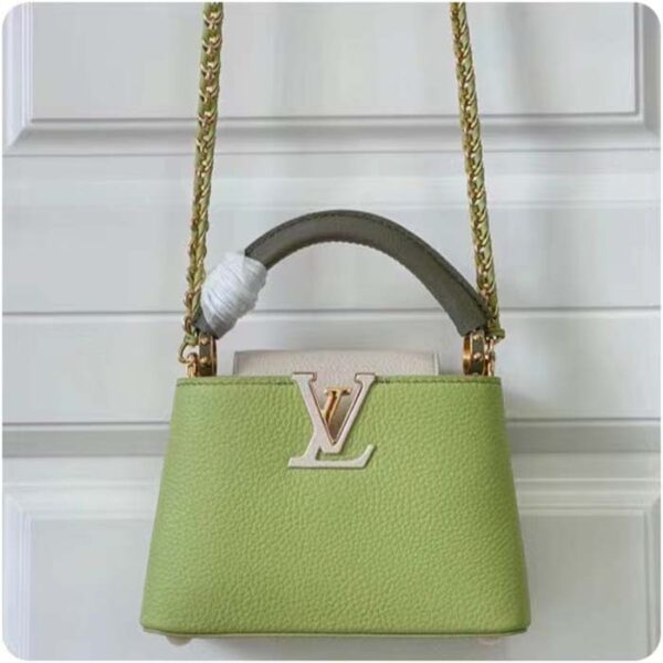 Louis Vuitton Women Capucines Mini Green Taurillon Cowhide Leather Gold-Color Hardware - Image 2