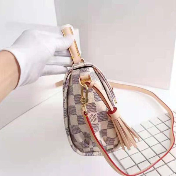 Louis Vuitton Women Croisette Damier Azur Coated Canvas Smooth Cowhide Leather - Image 5