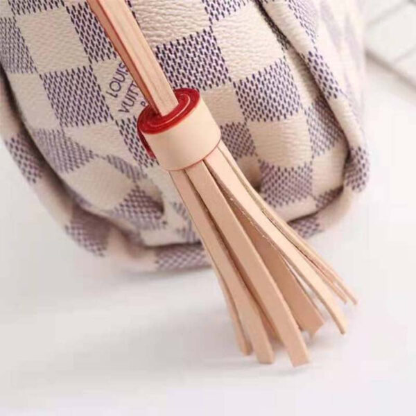 Louis Vuitton Women Croisette Damier Azur Coated Canvas Smooth Cowhide Leather - Image 10