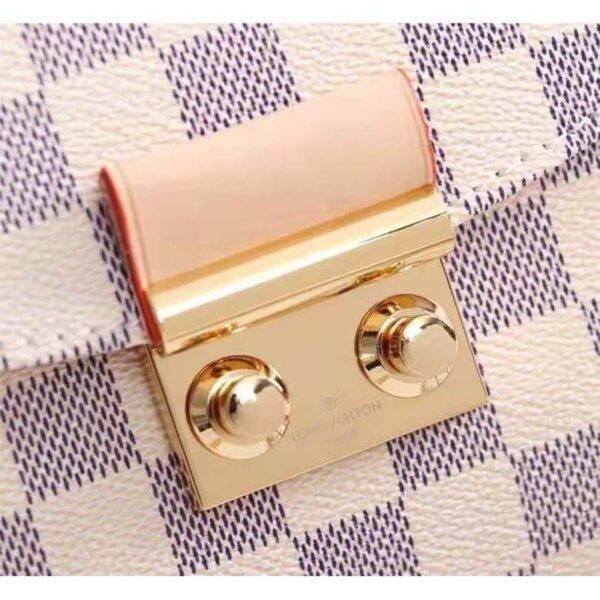 Louis Vuitton Women Croisette Damier Azur Coated Canvas Smooth Cowhide Leather - Image 8