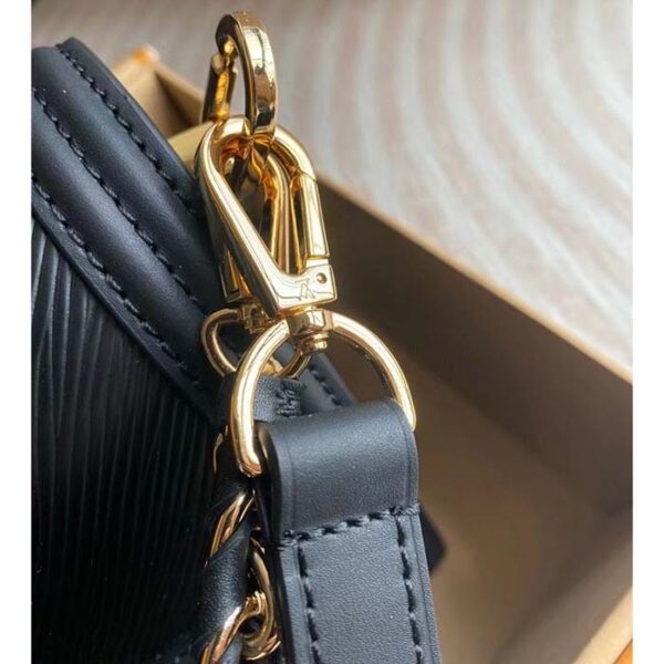 Louis Vuitton Women Dauphine MM Handbag Black Black Epi Grained Cowhide Leather - Image 8