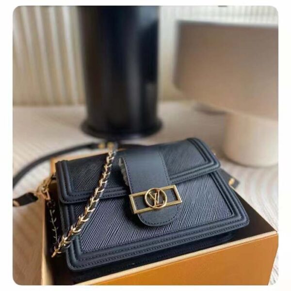Louis Vuitton Women Dauphine MM Handbag Black Black Epi Grained Cowhide Leather - Image 2