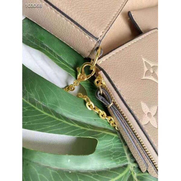 Louis Vuitton Women Félicie Pochette Grey Monogram Empreinte Embossed Supple Grained Cowhide - Image 9