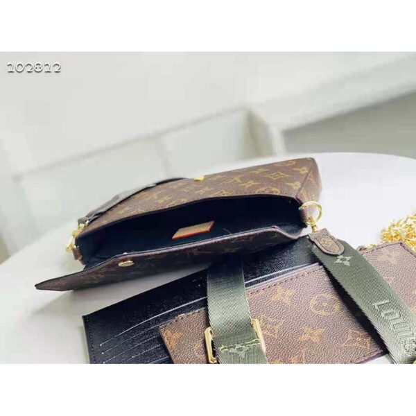 Louis Vuitton Women Félicie Strap & Go Félicie Pochette Khaki Green Monogram Coated Canvas - Image 8