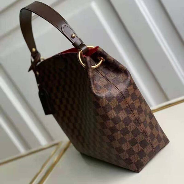 Louis Vuitton Women Graceful PM Hobo Brown Damier Ebene Coated Canvas - Image 4
