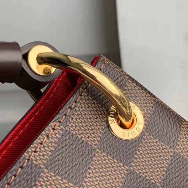 Louis Vuitton Women Graceful PM Hobo Brown Damier Ebene Coated Canvas - Image 8
