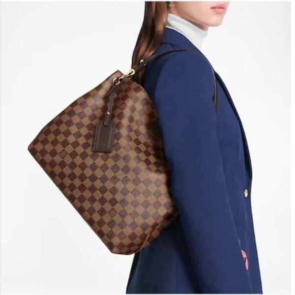 Louis Vuitton Women Graceful PM Hobo Brown Damier Ebene Coated Canvas - Image 9