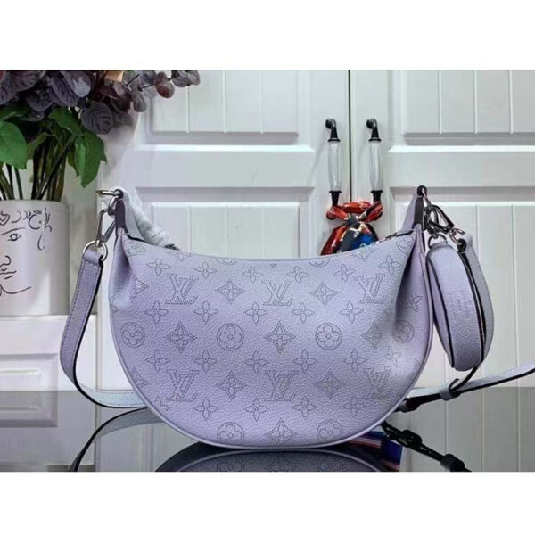 Louis Vuitton Women LV Baia PM Light Lilac Perforated Mahina Calfskin Round Coin Purse - Image 4