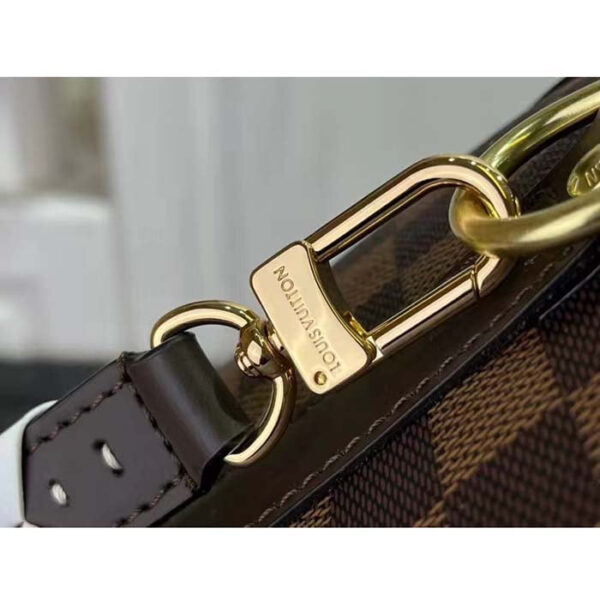 Louis Vuitton Women LV Braided Speedy 25 Handbag Damier Ebene Coated Canvas - Image 9